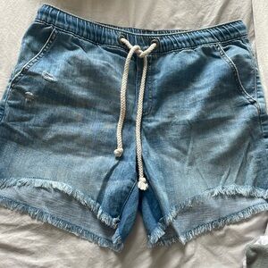 Aerie rope denim shorts size Medium